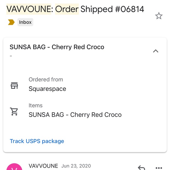 Vavvoune Sunsa Red Croco Bag - Picture 3 of 11